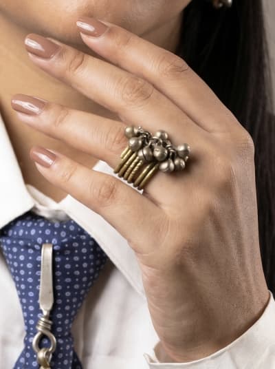 Spring Ghungroo Ring