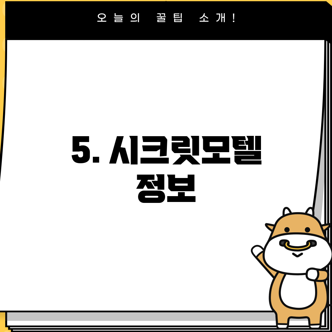 5. 시크릿모텔 정보
