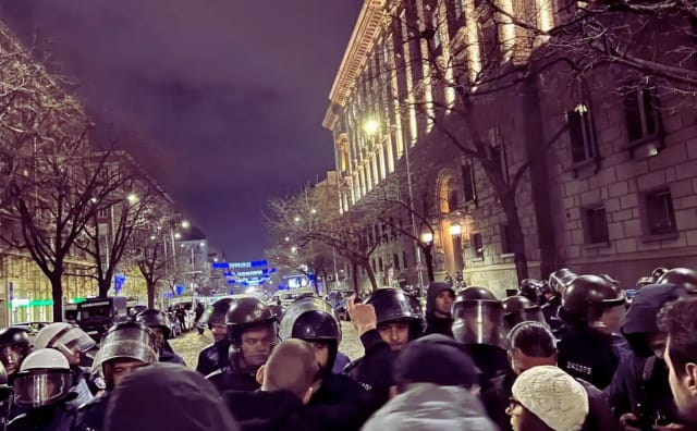 Sofya'da Dün Gece Yapılan Protesto Sonrası Tutuklu Sayısı Belirsiz