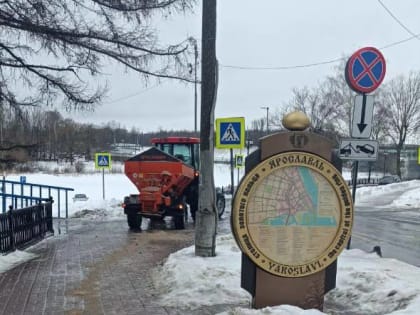 Мэр Ярославля прошелся по обледеневшим тротуарам города