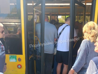 Ярославцы мучаются на жаре в ожидании общественного транспорта в День города