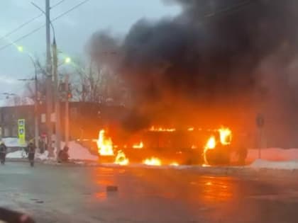 В Ярославле сгорел троллейбус