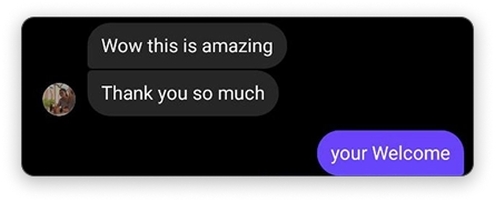 Customer feedback screenshot