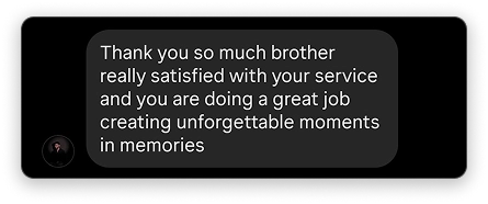 Customer feedback screenshot