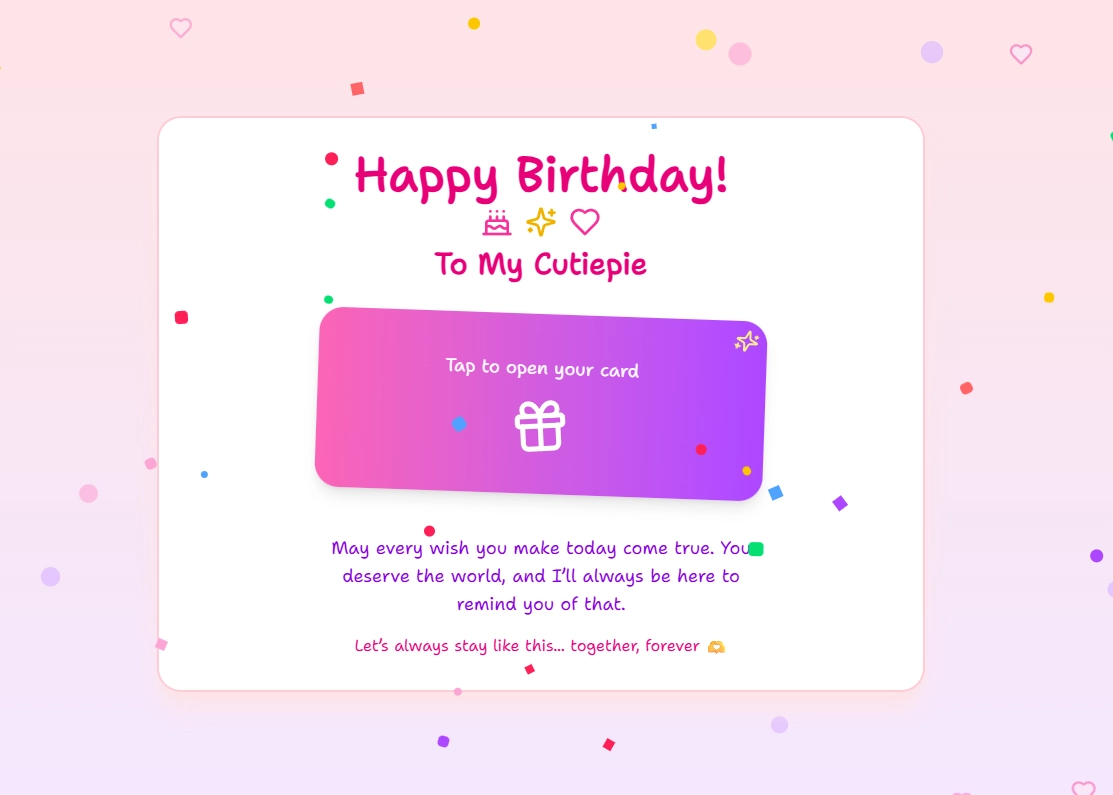 Birthday Website