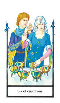Six of Cauldrons (Cups)