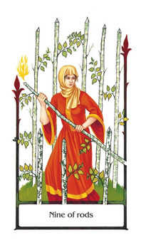 Nine of Rods (Wands)