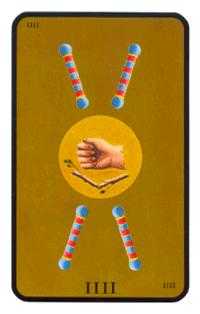 Four of Batons (Wands)