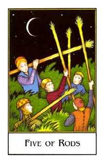 Five of Rods (Wands)