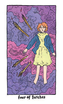 Four of Torches (Wands)