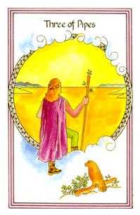 Three of Pipes (Wands)