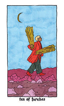 Ten of Torches (Wands)