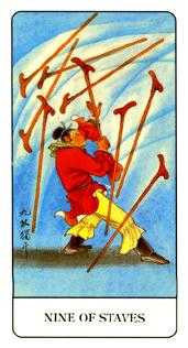 Nine of Staves (Wands)