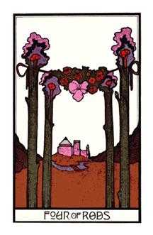 Four of Rods (Wands)