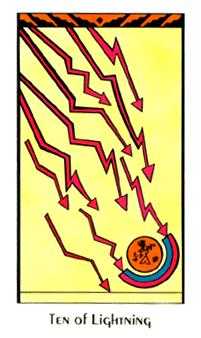 Ten of Lightening (Wands)