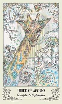 Three of Acorns (Wands)
