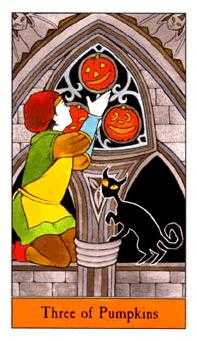 Three of Pumpkins (Coins)