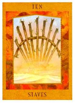Ten of Staves (Wands)