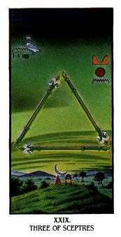 Three of Sceptres (Wands)