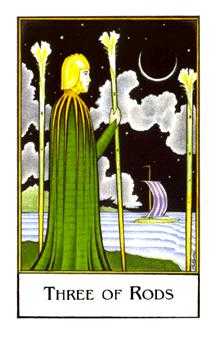 Three of Rods (Wands)