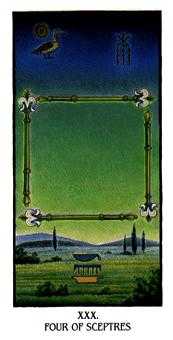 Four of Sceptres (Wands)