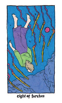 Eight of Torches (Wands)