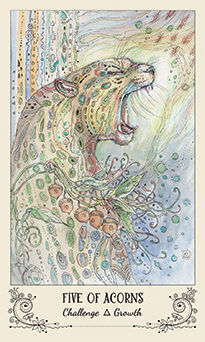 Five of Acorns (Wands)