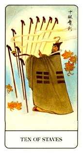 Ten of Staves (Wands)