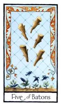 Five of Batons (Wands)