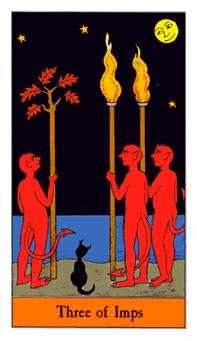 Three of Imps (Wands)