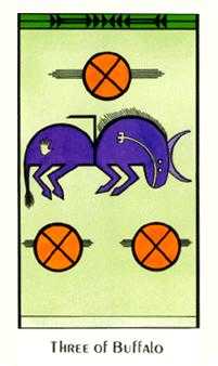 Three of Buffalo (Coins)
