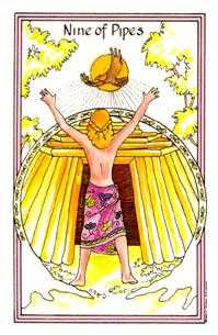 Nine of Pipes (Wands)