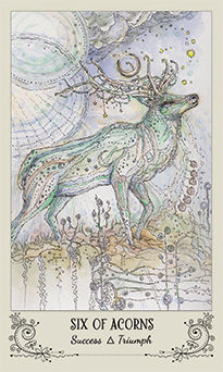 Six of Acorns (Wands)