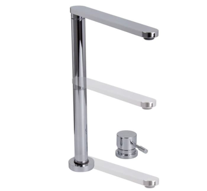 Invisible faucet, that lowers when not in use leaving a totally invisible kitchen.