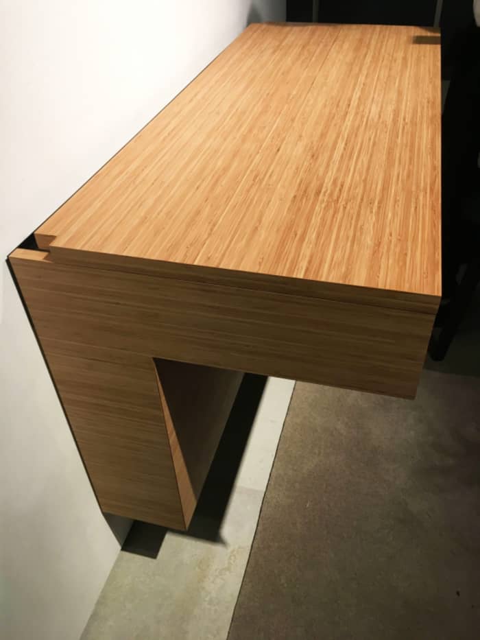 When closed, this extra small kitchen becomes totally invisible.