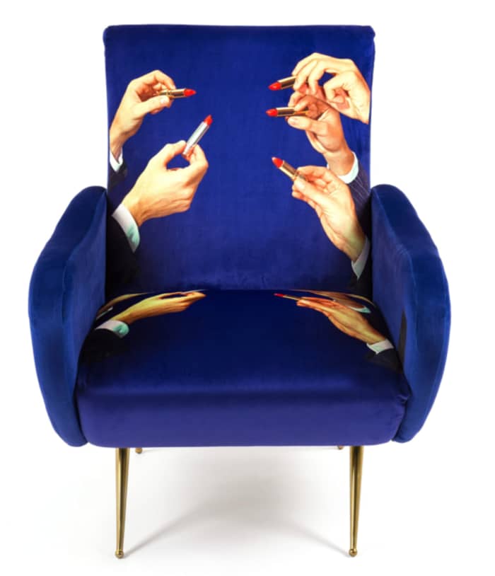 Lipstick armchair, by Seletti.