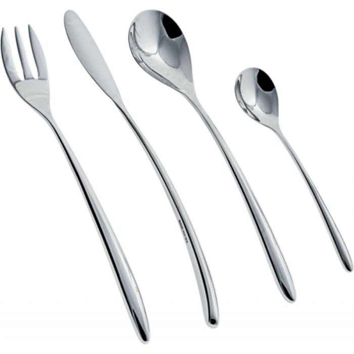 Minimalist cutlery set; Bettina by Alessi. Minimalist cutlery set; Bettina by Alessi.
