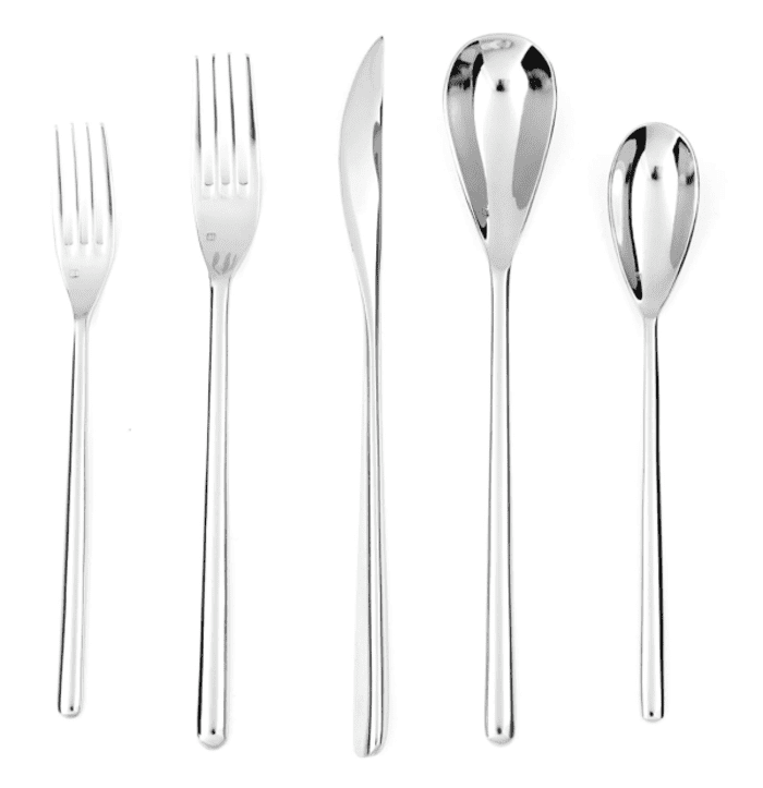 Minimalist and elegant cutlery set; Dragonfly by Fortessa. Minimalist and elegant cutlery set; Dragonfly by Fortessa.