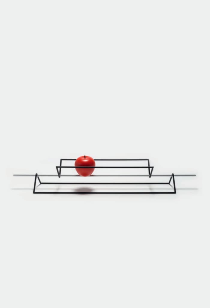 Fruit bowl no.12, a minimalist container by Danese Milano, where the components of the container and the objects contained are kept together by a delicate balance. Fruit bowl no.12, a minimalist container by Danese Milano, where the components of the container and the objects contained are kept together by a delicate balance.