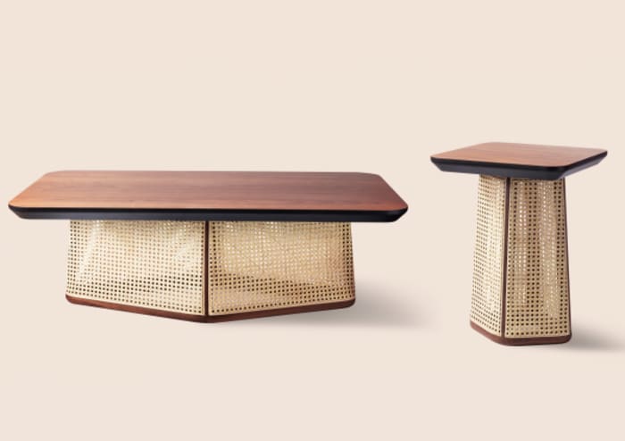 Colony tables, example of modern Vienna straw design by Skrivo Design for Miniforms. Colony tables, example of modern Vienna straw design by Skrivo Design for Miniforms.