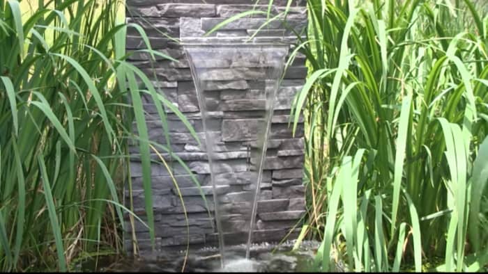 Wall water fountain, great and easy example of biophilic design. Wall water fountain, great and easy example of biophilic design.