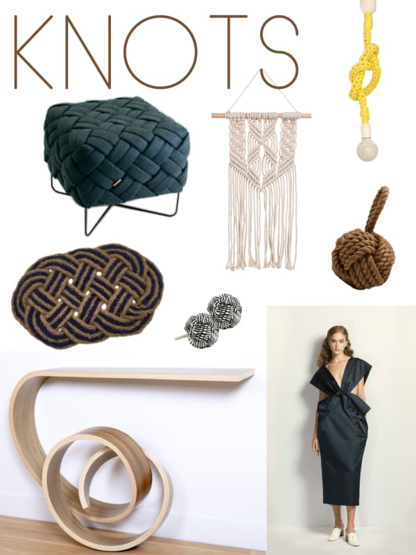 Knots mood board: a selection of furniture and accessories.