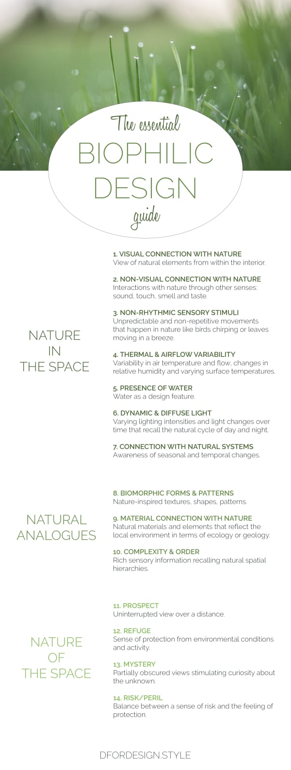 Infographic, biophilic design.
