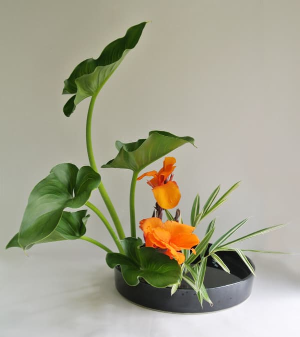 Ikebana arrangement, perfect décor in a minimalist interior.