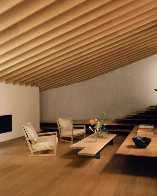 Wood interior with Japanese inspiration.