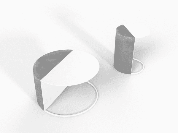 Sculptural coffee table.