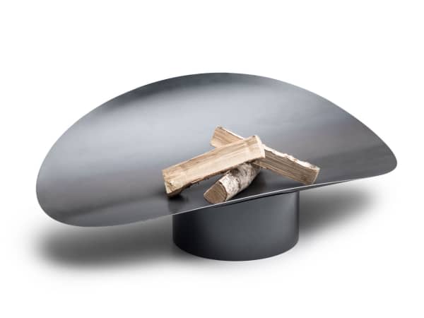 Sculptural fire bowl.