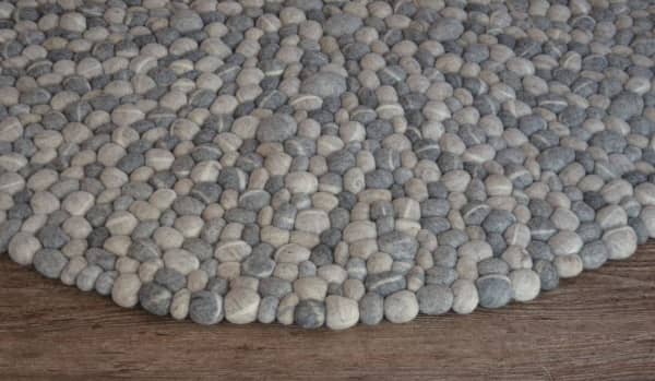 Felt stone rug.