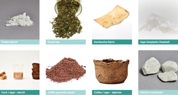 Sustainable materials developed by the open source project Materiom.