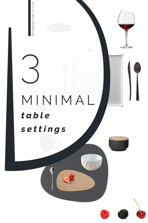 Minimalist table setting. Pin It.